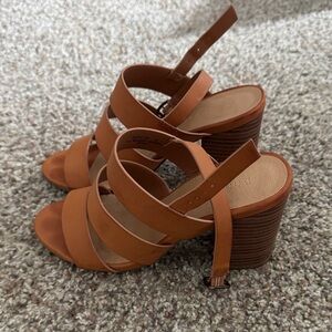 Bamboo Women's Tan Heeled Sandals